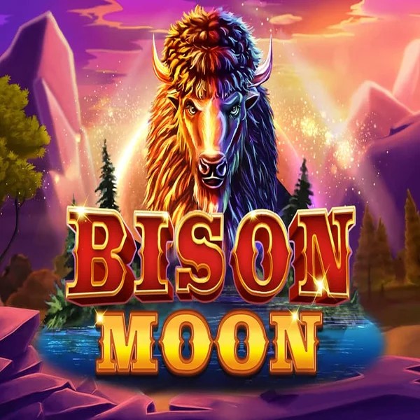 Bison Moon slot logo by Northern Lights Gaming at Luna Casino