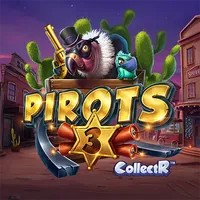 Official Slots logo: Pirots 3 by ELK Studios at Luna Casino