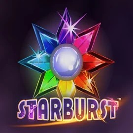 Starburst logo – Slots by NetEnt at Luna Casino